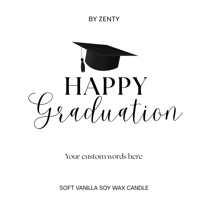 Personalised Happy Graduation Scented Candle