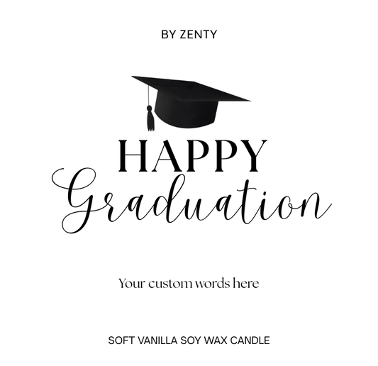 Personalised Happy Graduation Scented Candle