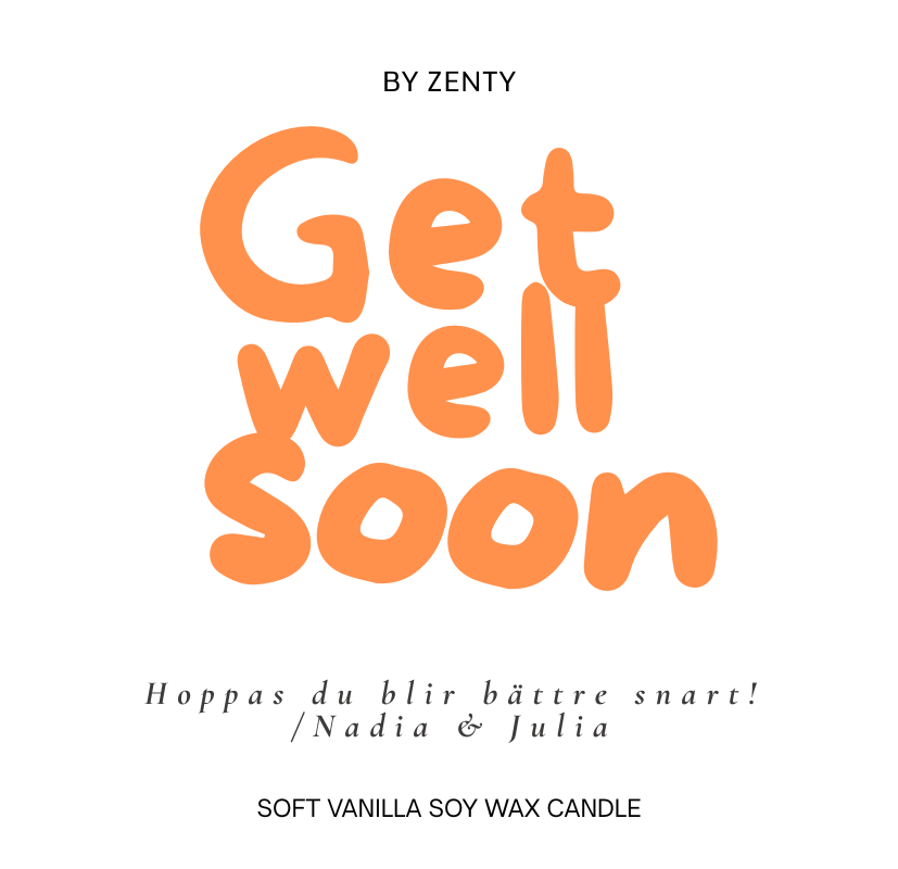 Personalised Orange Get Well Soon Scented Candle