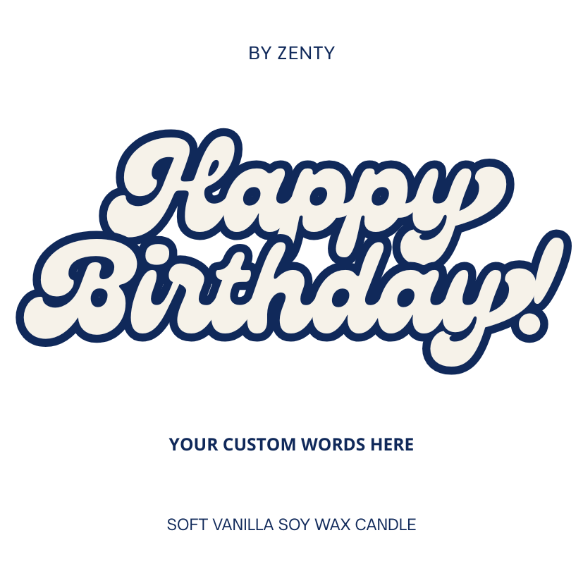 Personalised Happy Birthday Scented Candle