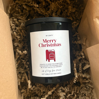 Personalised Merry Christmas Mailbox Scented Candle