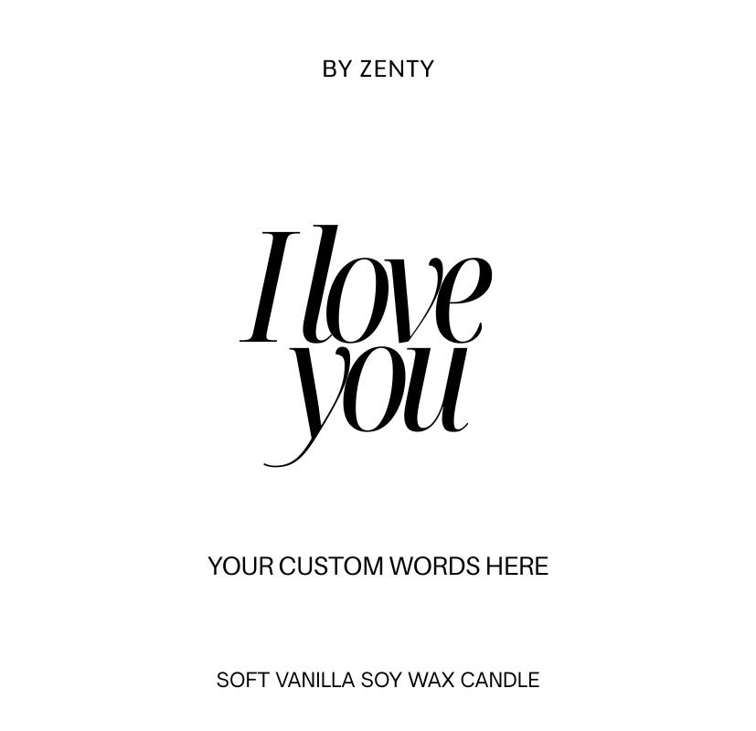 Personalised I love you Scented Candle