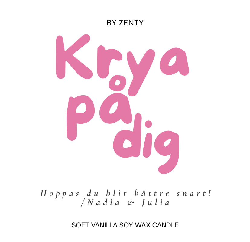 Personalised Pink Krya på dig Candle