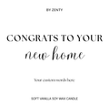 Personalised Happy New Home Scented Candle
