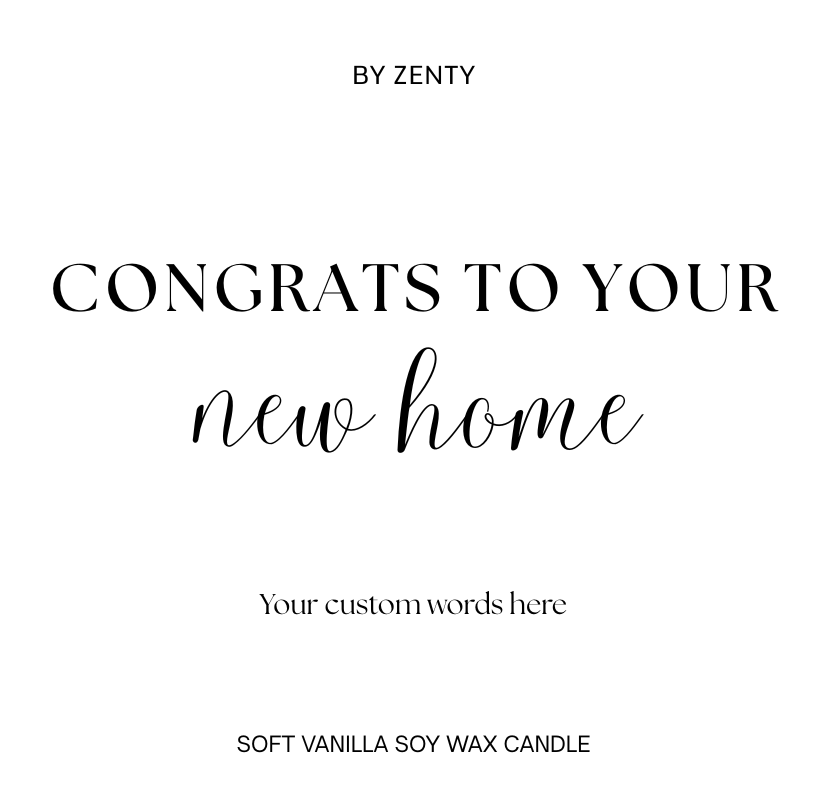 Personalised Happy New Home Scented Candle