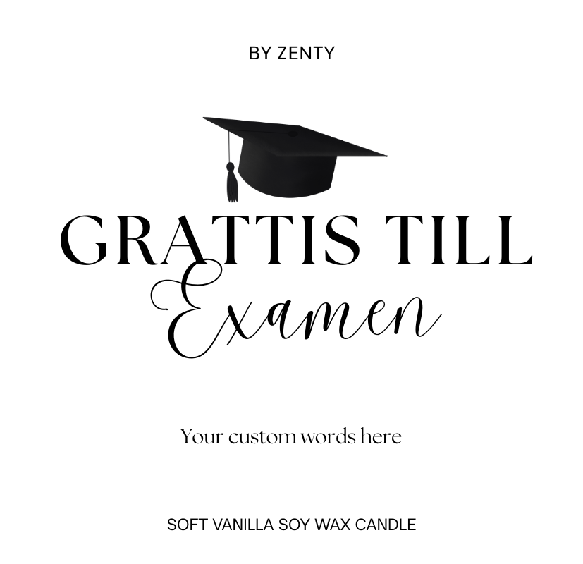 Personalised Grattis till Examen Scented Candle