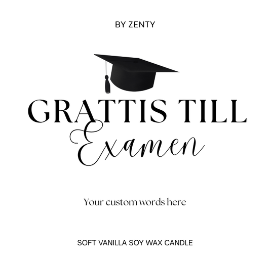 Personalised Grattis till Examen Scented Candle