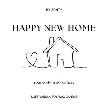 Personalised Happy New Home Scented Candle
