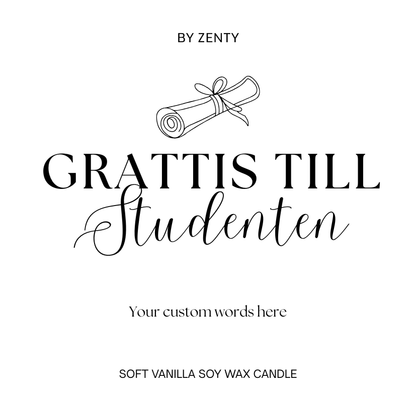 Personalised Grattis till Studenten Scented Candle