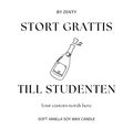 Personalised Grattis till Studenten Scented Candle