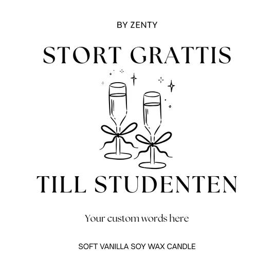 Personalised Grattis till Studenten Scented Candle