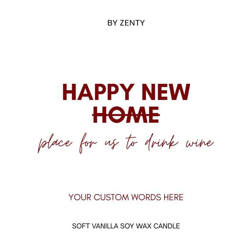 Personalised New Home Scented Candle