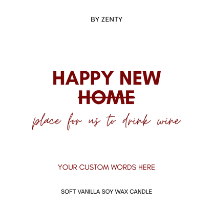 Personalised New Home Scented Candle