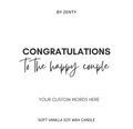 Personalised To The Happy Couple Scented Candle
