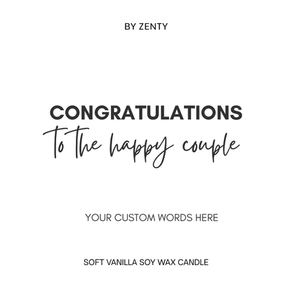 Personalised To The Happy Couple Scented Candle