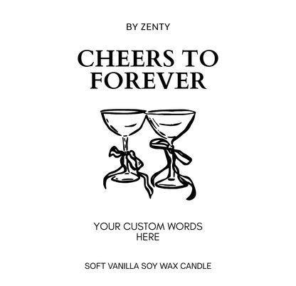 Personalised Cheers to Forever Scented Candle