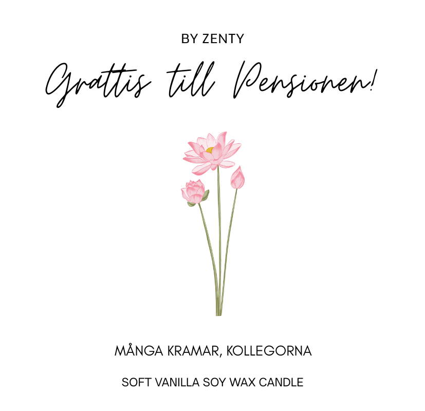 Personalised Grattis till Pensionen Scented Candle