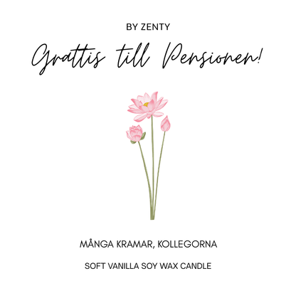 Personalised Grattis till Pensionen Scented Candle