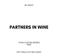 Personalised Partners in Wine Scented Candle