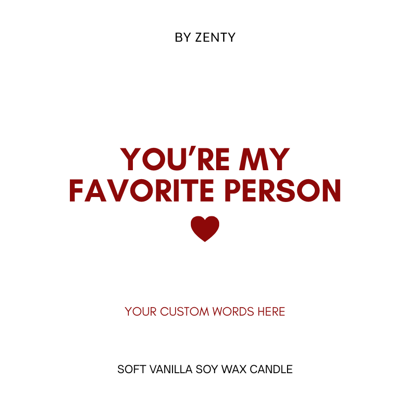 Personalised You're my favorite person Scented Candle