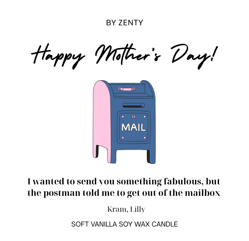 Personalised Happy Mother's Day Mailbox Scented Candle