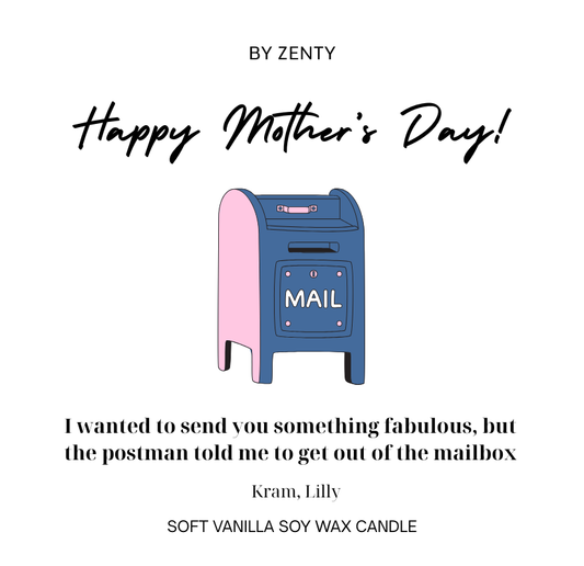 Personalised Happy Mother's Day Mailbox Scented Candle