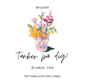 Personalised Tänker på dig Flower vase Scented Candle