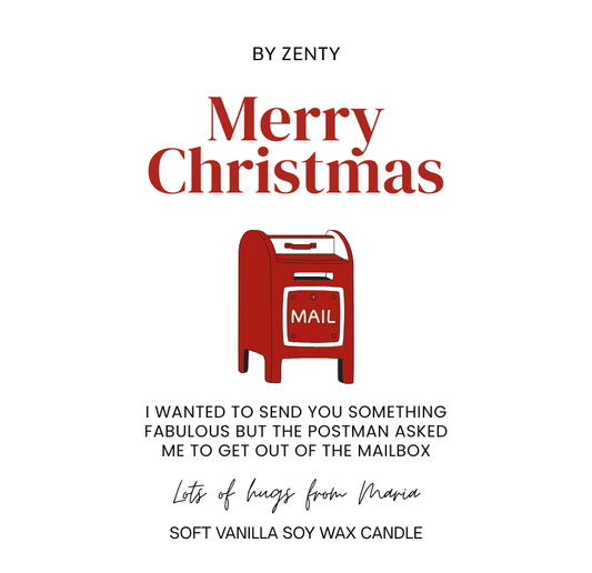 Personalised Merry Christmas Mailbox Scented Candle