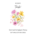 Personalised Tack Flowers Scented Candle