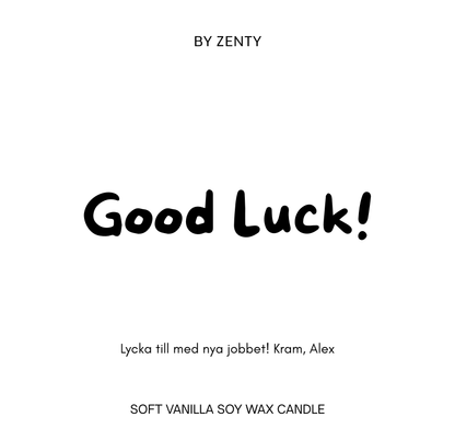 Personalised Good Luck Scented Candle