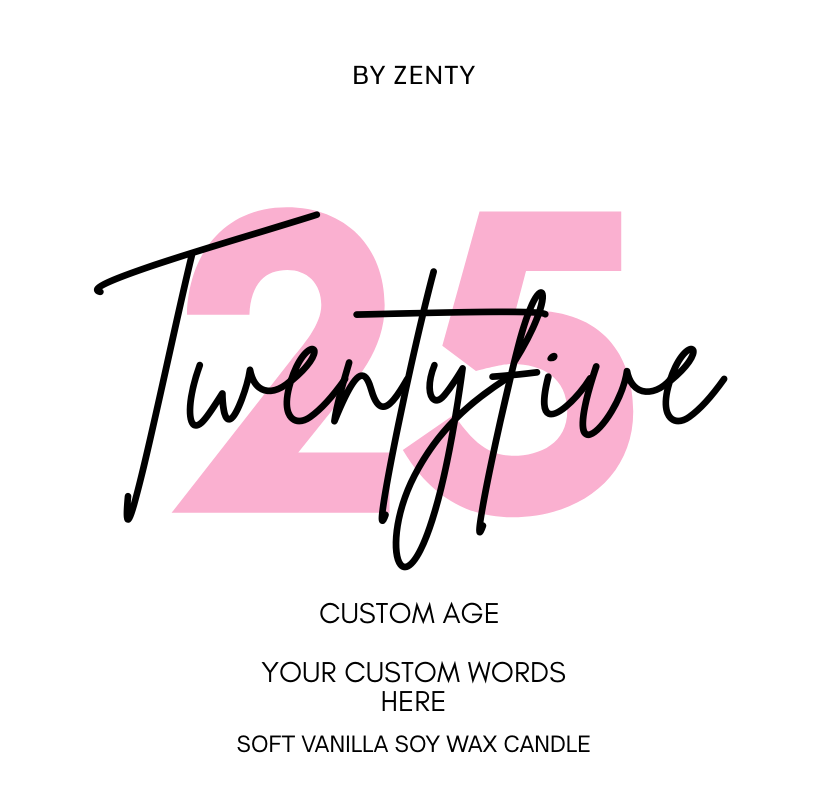 Personalised Födelsedag Triple Flower Scented Candle Age