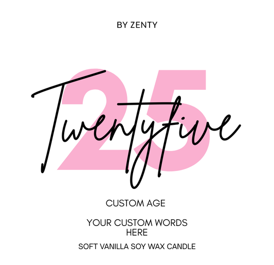 Personalised Födelsedag Triple Flower Scented Candle Age