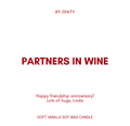 Personalised Partners in Wine Scented Candle