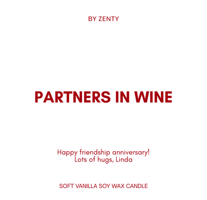 Personalised Partners in Wine Scented Candle