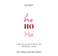 Personalised Ho Ho Ho Christmas Scented Candle