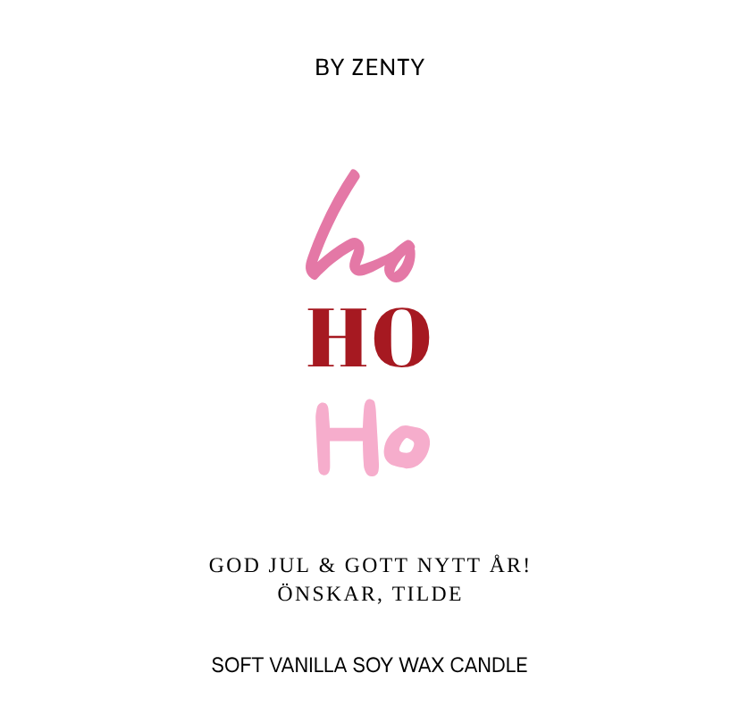 Personalised Ho Ho Ho Christmas Scented Candle