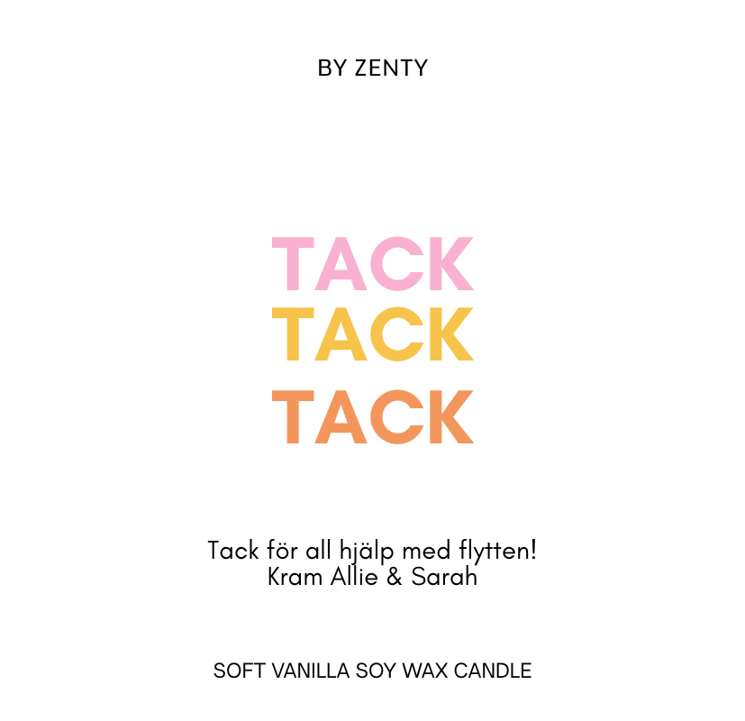 Personalised Tack Tack Tack Scented Candle