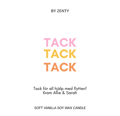 Personalised Tack Tack Tack Scented Candle