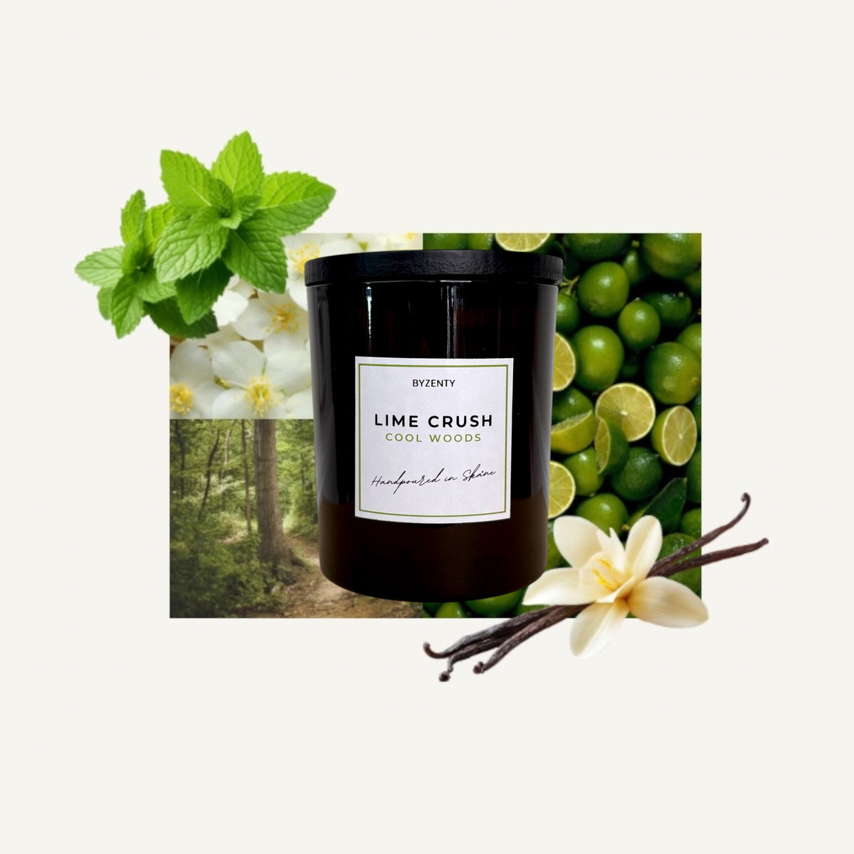 Lime Crush Cool Woods Scented Candle