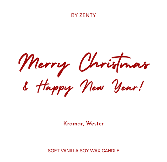 Personalised Merry Christmas Scented Candle