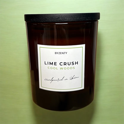 Lime Crush Cool Woods Scented Candle