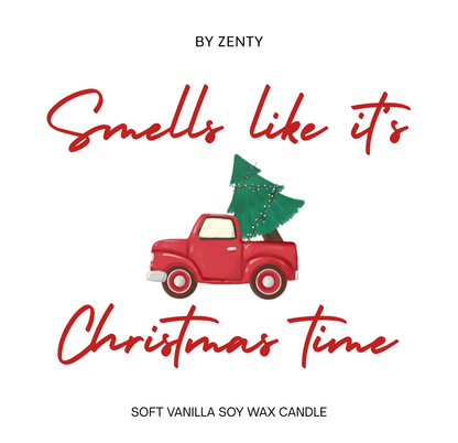 Personalised Smells like it's Christmas Time Scented Candle