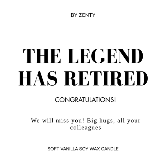 Personalised Legend has Retired Scented Candle