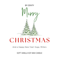 Personalised Merry Christmas Trees Scented Candle