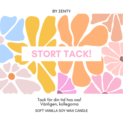 Personalised Stort Tack Flowers Scented Candle